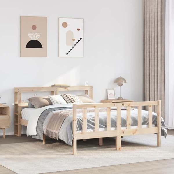 Maison Exclusive - Vuodekehys ilman patjaa 140x200 cm massiivipuuta Ej specificerat