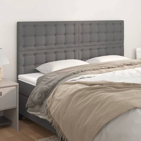 Maison Exclusive - Hovedgærde Grå 160x5x118/128 cm Simililæder Grå