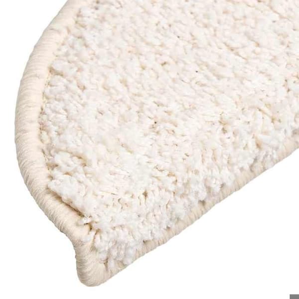 Maison Exclusive - Trappe tæppe 20 stykker 56 x 17 x 3 cm Hvid Halvcirkelformet