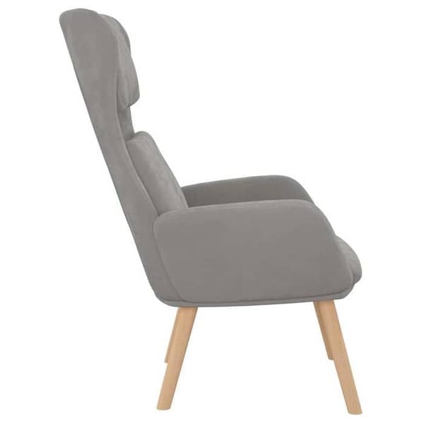 Maison Exclusive - Ljusgrå Velour Relaxstol