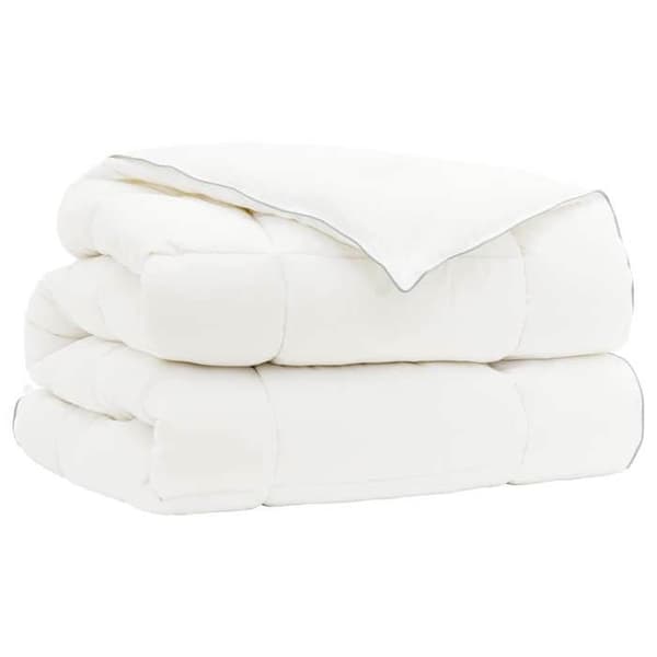 Couette - EXKLUSIVT HUS - 220x240 cm Vinter - 50% australiensisk ull - 450 g/m² - Vit mikrofiberöverdrag Vit