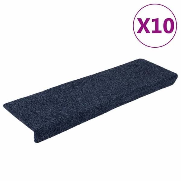 Maison Exclusive - Selvklæbende trappetæpper 10 stk. 65 x 21 x 4 cm Antracit Rektangulær kant antracit