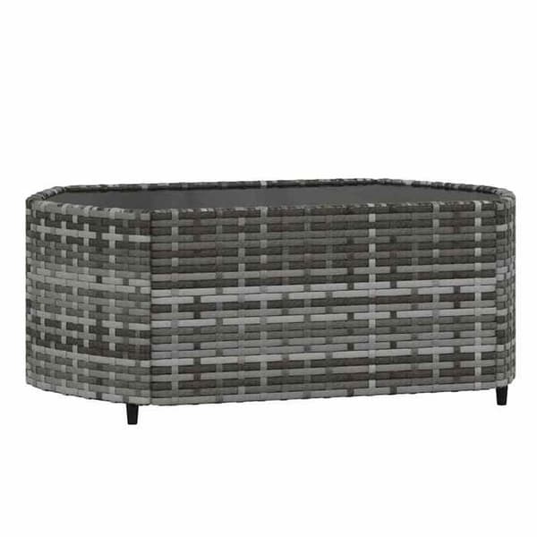 Maison Exclusive - Trädgårdsmöbler 3 delar med kuddar Grå Flätad resin