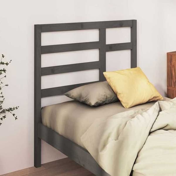 Hovedgærde - EKSKLUSIV HUS - 81x4x104 cm - Grå - Massivt fyrretræ Grå
