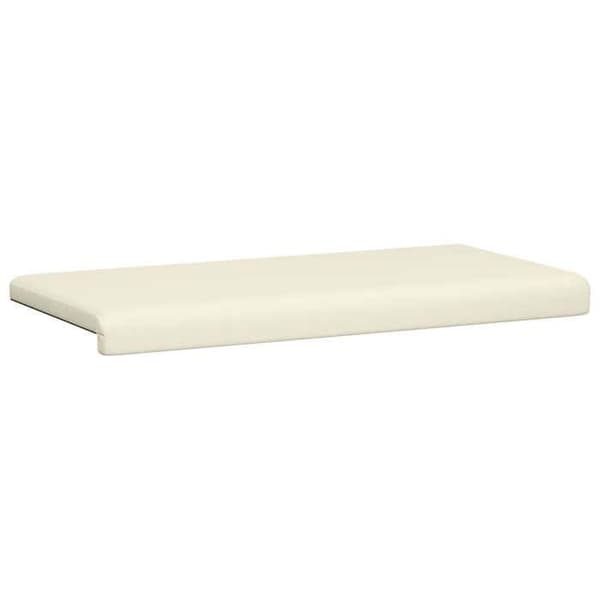 Maison Exclusive - Kudde för bänk i texturerad sammet, krämfärg, djup 35 cm Grädde