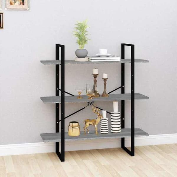 Maison Exclusive - Sonoma grå bibliotek 100x30x105 cm Ingeniørtræ