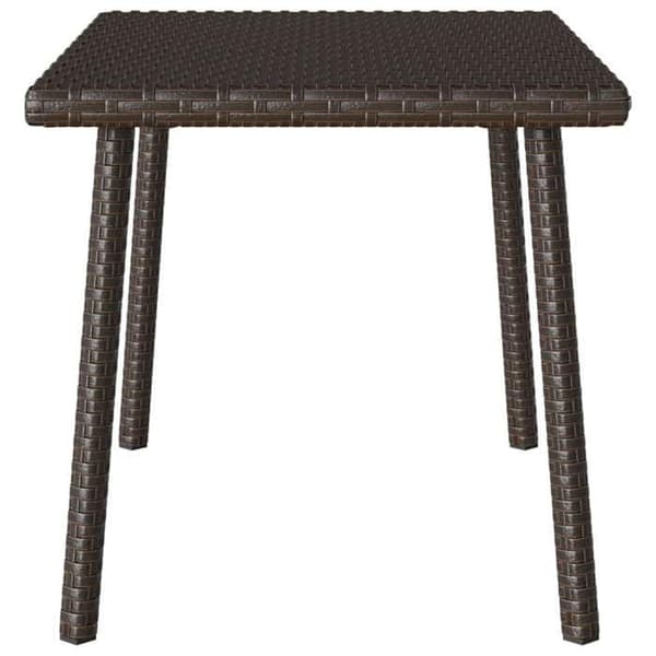 Trädgårdssoffbord - EXKLUSIV HEM - 60 x 40 x 37 cm - Rektangulär - Brun - Flätad resin