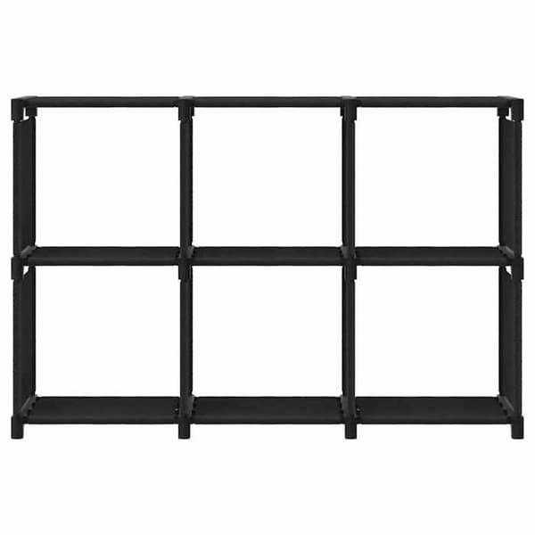 Maison Exclusive - Displayhylde 6 kuber Sort 103x30x72,5 cm Stof