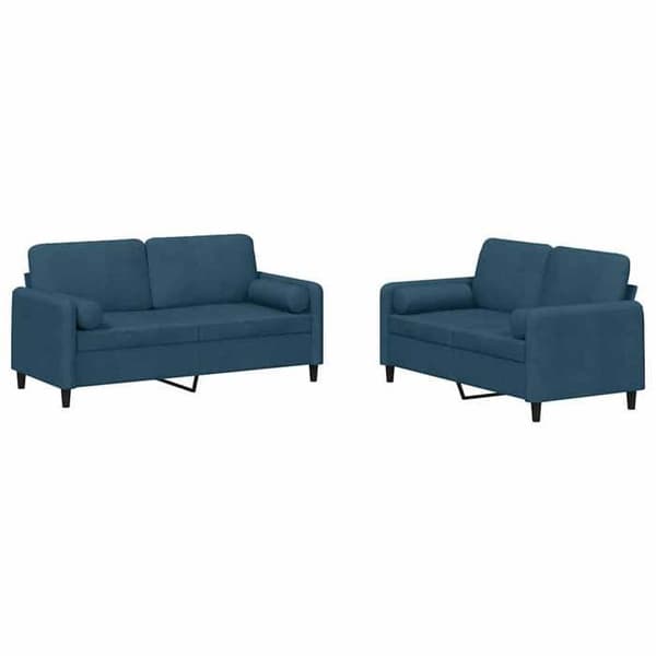 Maison Exclusive - 2 kpl sohvasetti sinisillä samettityynyillä