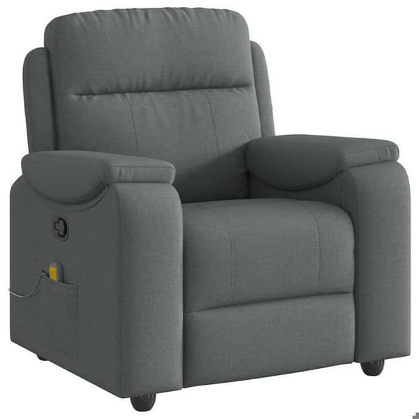 Maison Exclusive - Grått tyg lutande massagefåtölj