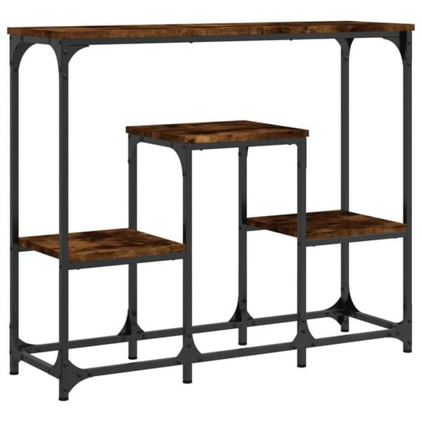 Maison Exclusive - Konsolbord ek rökig 89,5x28x76 cm ingenjörsträ