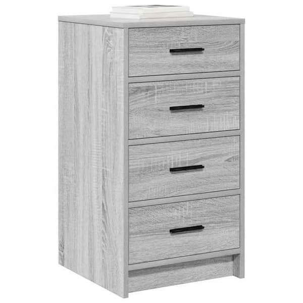 Buffé - EXKLUSIVT HEM - Sonoma - Grå - Ingenjörsträ - 40 x 41 x 75 cm Grå