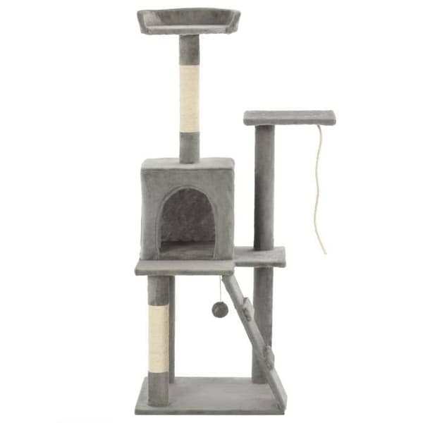 Maison Exclusive - Kattträd med sisal klöstrumpor 120 cm Grå Grå