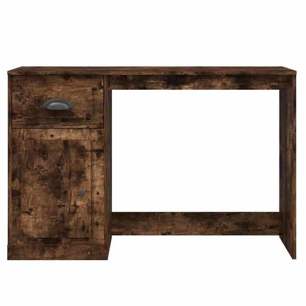 Kontor - EKSKLUSIVT HUS - 115 x 50 x 75 cm - Ingeniørtræ - Røget eg - 1 skuffe og rum Rökt ek