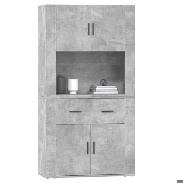 Maison Exclusive - Høj buffet Grå beton Ingeniørtræ