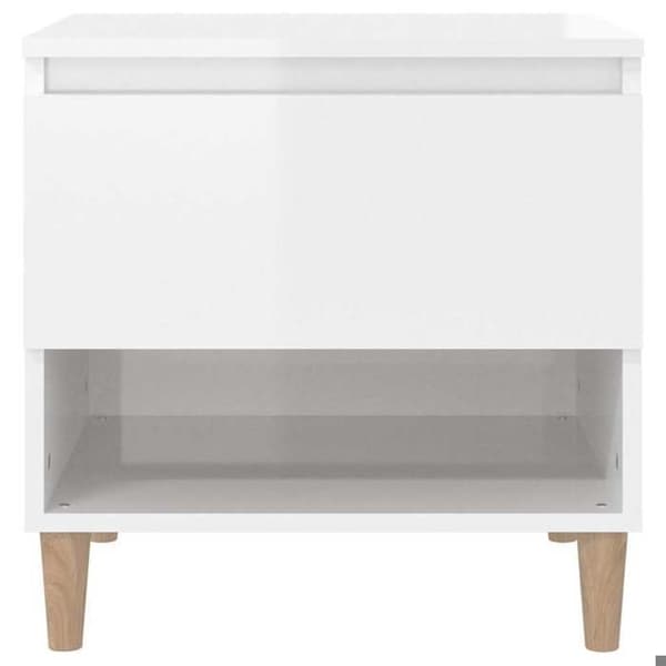 Maison Exclusive - Sängbord 2 st Vit blank 50x46x50 cm Strålande vit