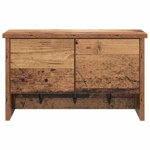 Maison Exclusive - Seinälle kiinnitettävä naulakko, vanha puu 50 x 20 x 30 cm