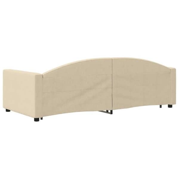 Maison Exclusive - Sovesofa med udtræk uden madras creme 90x200 cm Grädde