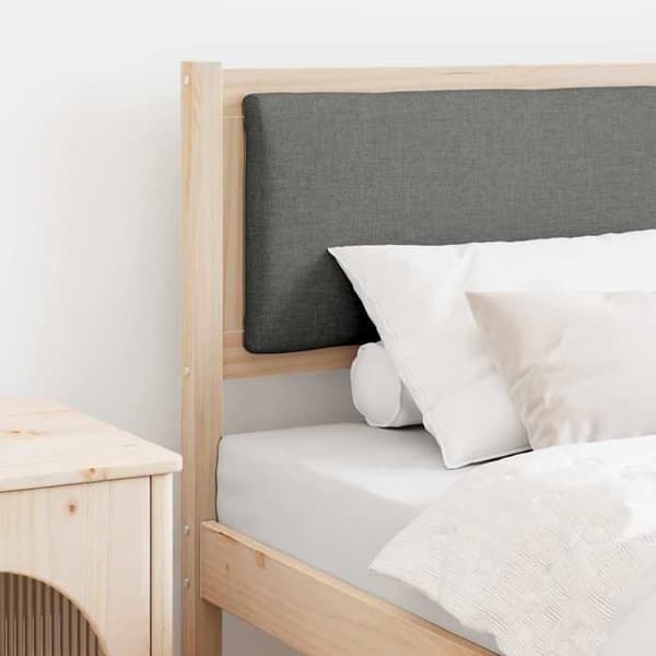 Hovedgærde - EKSKLUSIV HUS - Massivt fyrretræ - Bagpanel i lys grå spånplade - Mat finish Ljusgrå (bakpanel)