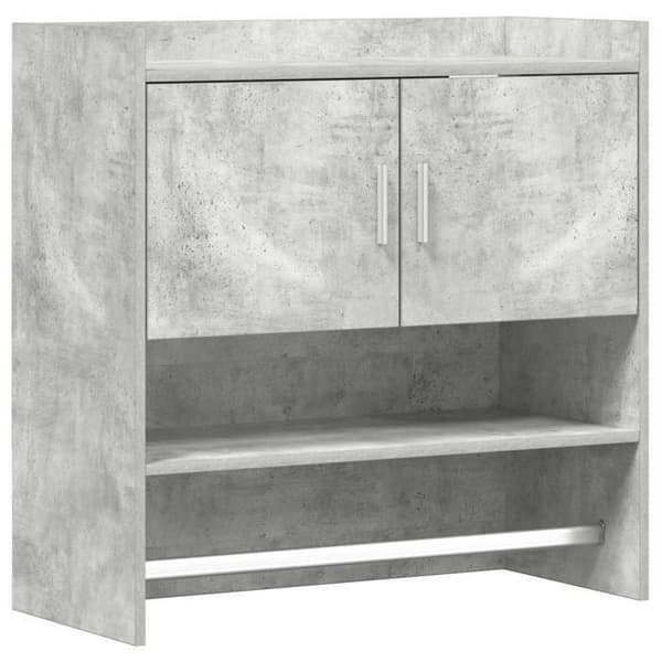 Maison Exclusive - Væghylde Montering væg Grå beton 80 x 36 x 80 cm