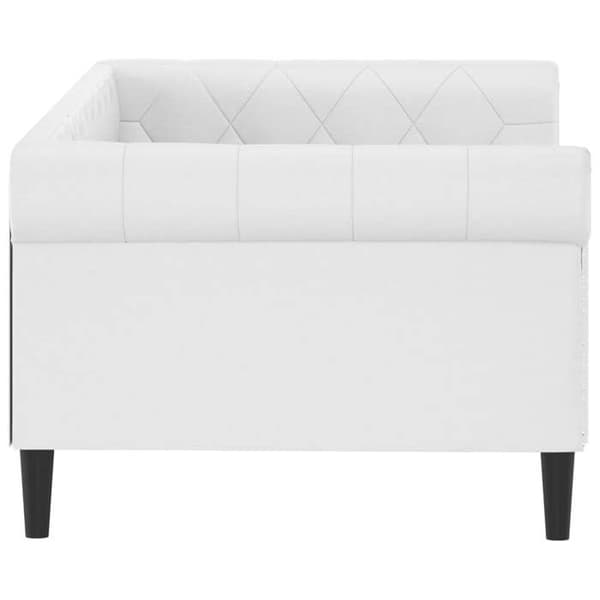 Maison Exclusive - Sängsoffa utan madrass vit 90x200 cm konstläder Vit
