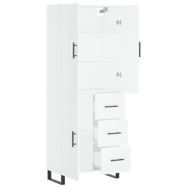 Maison Exclusive - Buffé hög Vit 69,5x34x180 cm Ingenjörsträ Vit