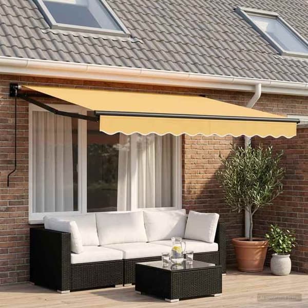 Maison Exclusive - Retractable Markis Sand 3,5 x 2,5 m