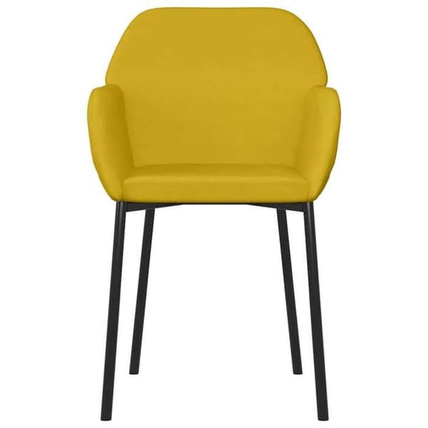 Maison Exclusive - Ruokatuolit 2 kpl Keltainen Sametti
