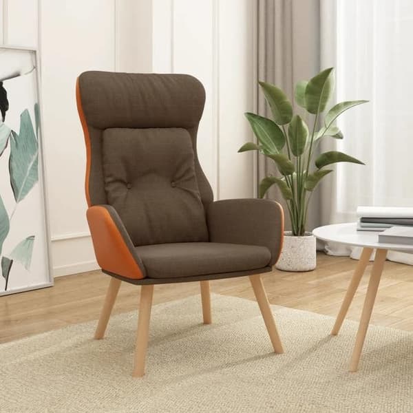 Maison Exclusive - Avkopplingsstol Brun Tyg och PVC brun
