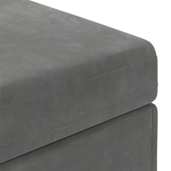 Maison Exclusive - Mørkegrå Taburet 41 x 41 x 40 cm Velour og Komposittræ
