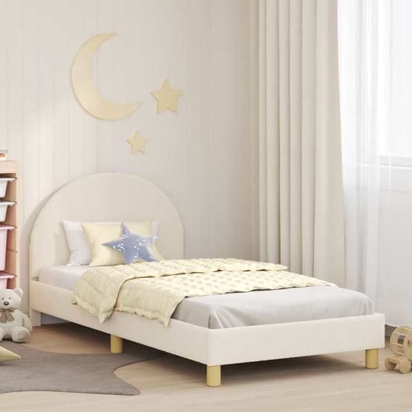 Maison Exclusive - Sengestel til børn med hovedgærde Creme 90 x 200 cm