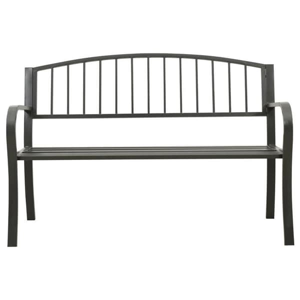Maison Exclusive - Harmaa puutarhapenkki 120 cm Teräs grå
