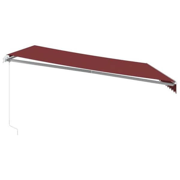 Maison Exclusive - Retractable Markis Bordeaux 450 × 350 cm Polyester och Aluminium