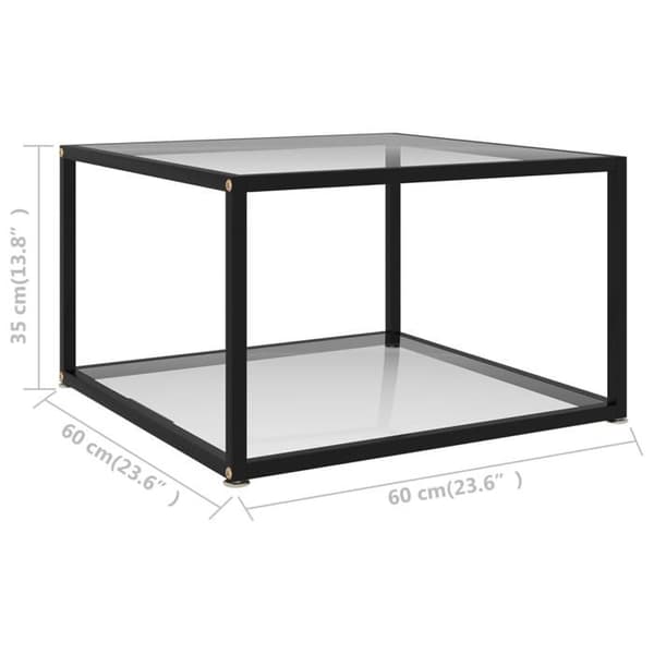 Maison Exclusive - Transparent soffbord 60x60x35 cm härdat glas Transparent