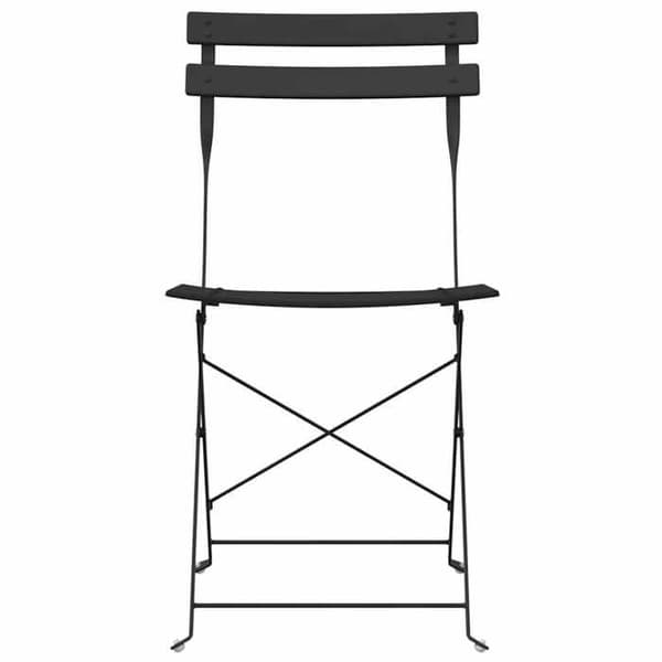 Maison Exclusive - Fällbar trädgårdsstol 2 st Anthracite Metall antracit