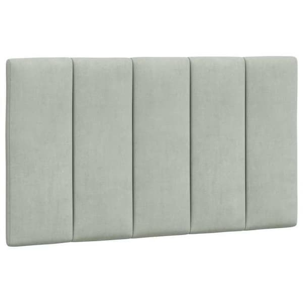 Maison Exclusive - Huvudgavelkudde Hanko ljusgrå 90 cm sammet
