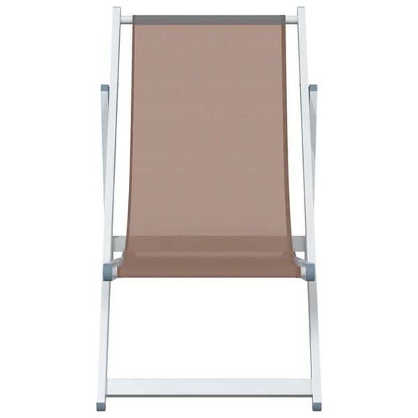 Maison Exclusive - Fällbara stolar 2 stycken, brun aluminium och textilene brun