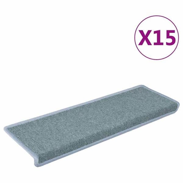 Maison Exclusive - Trappmatta 15 delar 65 x 21 x 4 cm Rektangulär kant havsblå