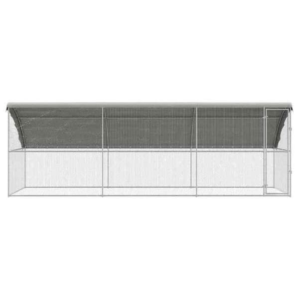 Maison Exclusive - Hönsgård med 1 dörr 3 delar Silver 600x200x200cm Silver