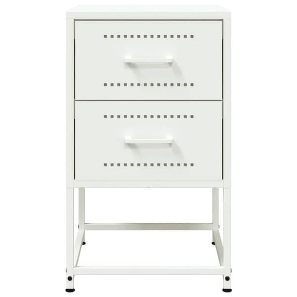 Maison Exclusive - Sängbord 2 st vit 36x39x60,5 cm stål
