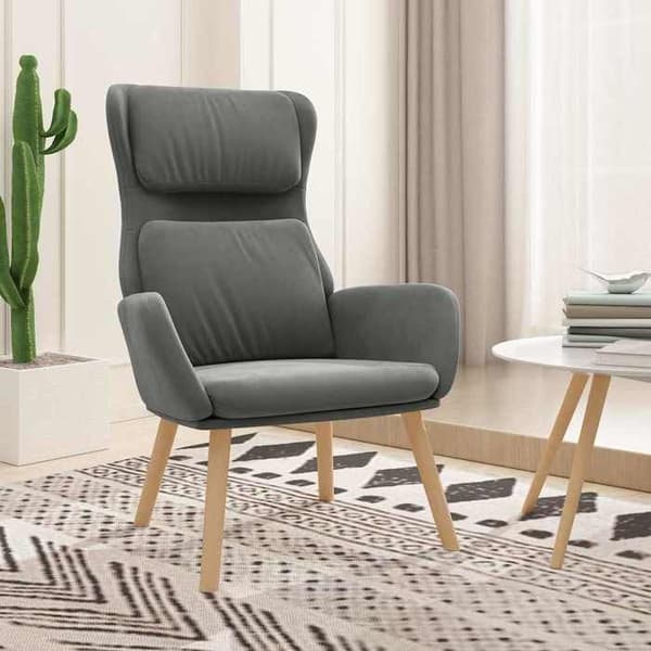 Maison Exclusive - Mørkegrå Velour Relax stol