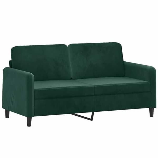 Maison Exclusive - Sæt af 3 sofaer med mørkegrønne velourpuder