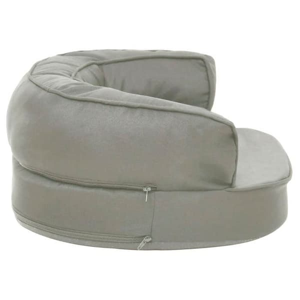 Maison Exclusive - Ergonominen koiranpatja 60x42 cm Pellavakuvio Harmaa Grå