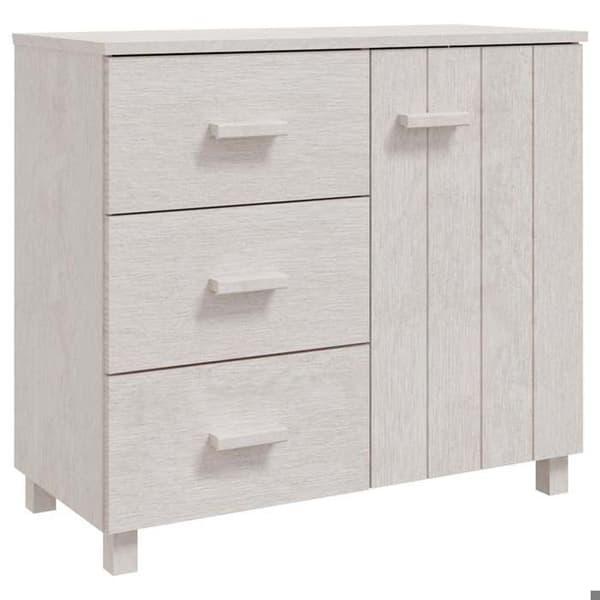 Maison Exclusive - Buffé HAMAR Vit 90x40x80 cm Massivt furu Vit