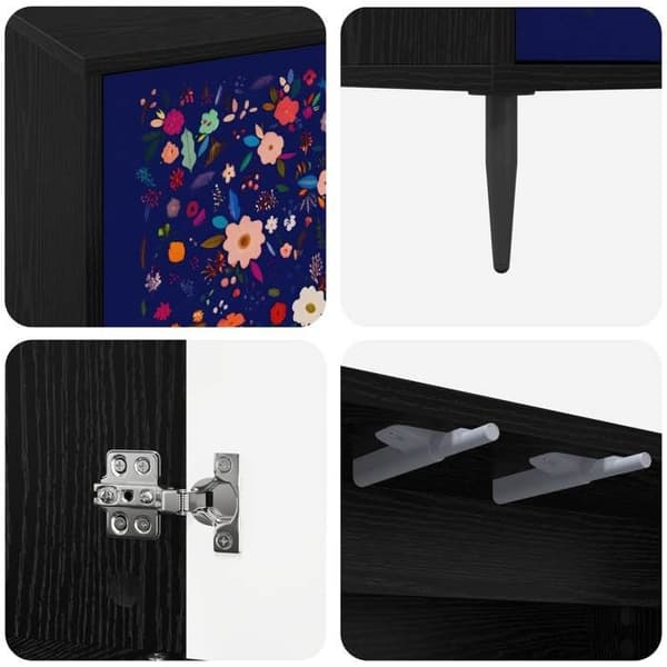 Maison Exclusive - Buffet MAINZ Sort eg 69 x 33 x 76 cm Ingeniørtræ