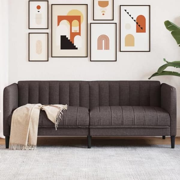 Maison Exclusive - Sofa til 2 personer mørkebrun stof