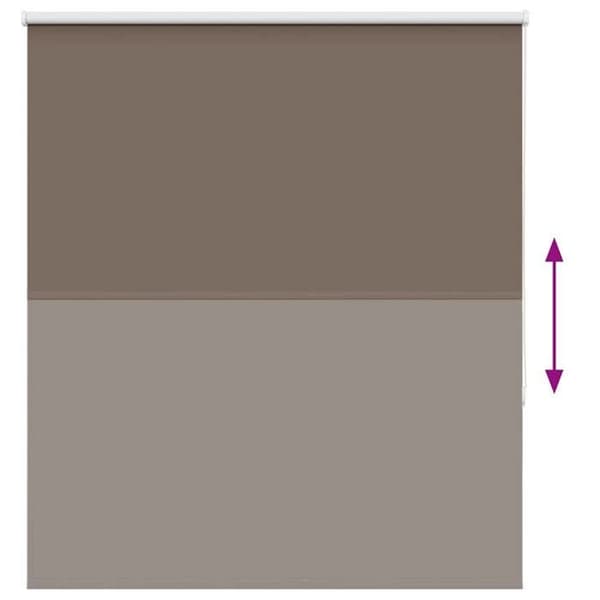 Maison Exclusive - Rullgardin mörkläggande kaffe 125x150cm tygbredd Kaffe (brun)