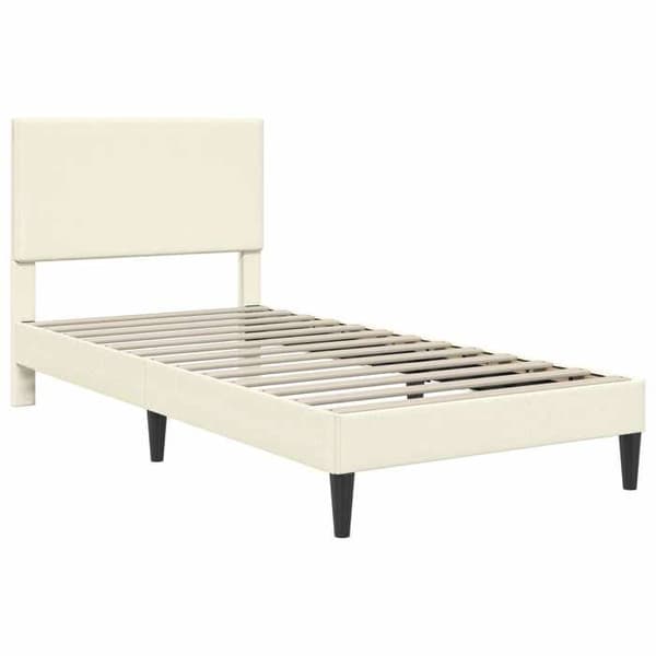Maison Exclusive - Vuodekehys Kermansävy 100 x 200 cm Samettikangas Grädde