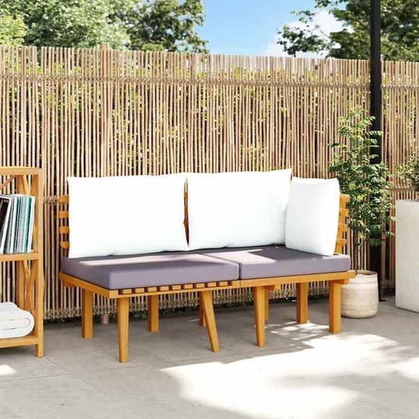 Maison Exclusive - Havegruppe 2 stk med puder i solid akacietræ