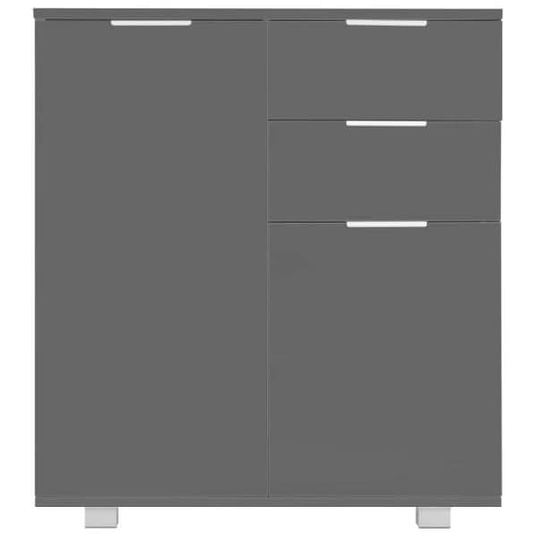 Buffet - Maison Exclusive - Glansgrå - 71 x 35 x 80 cm - Ingeniørtræ Grå